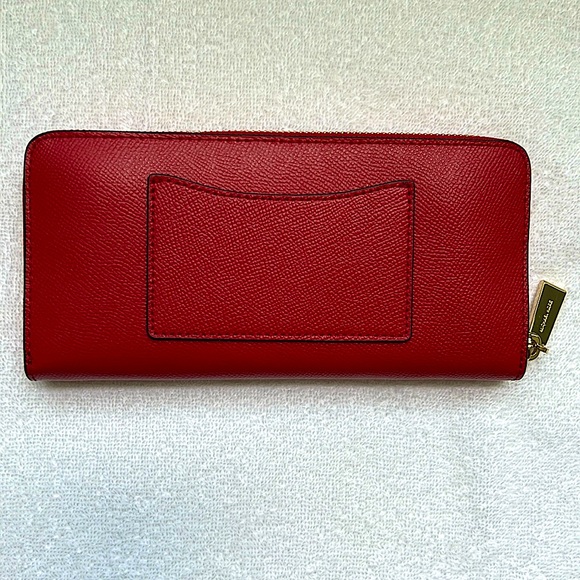 MICHAEL KORS wallet in bright red pebbled leather EUC - Picture 3 of 3